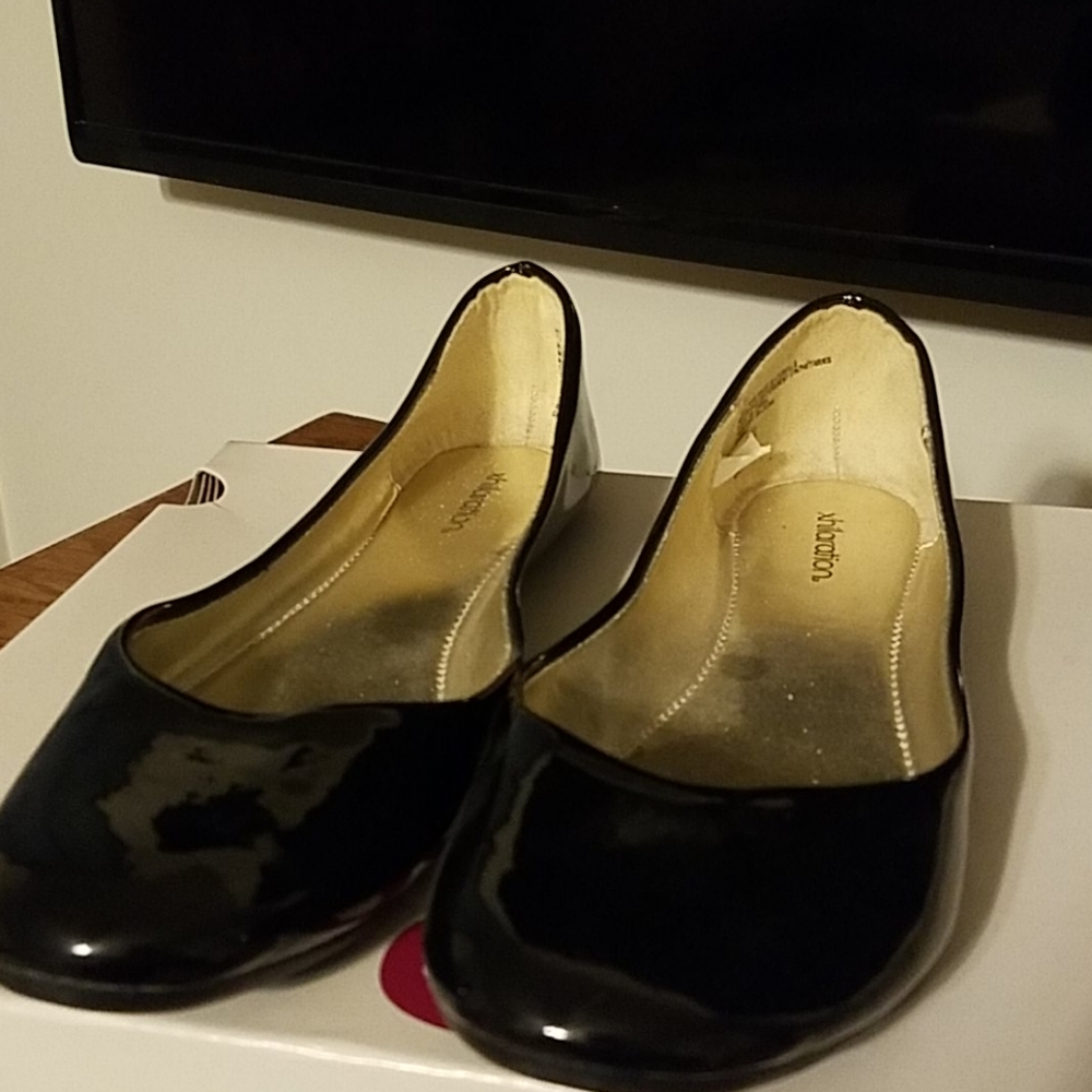 Never worn black flats